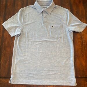 Vineyard Vines Men’s Heather Sky Blue Polo